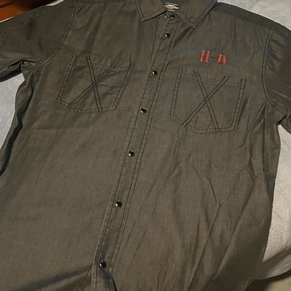 Harley Davidson Short Sleeve Button Up